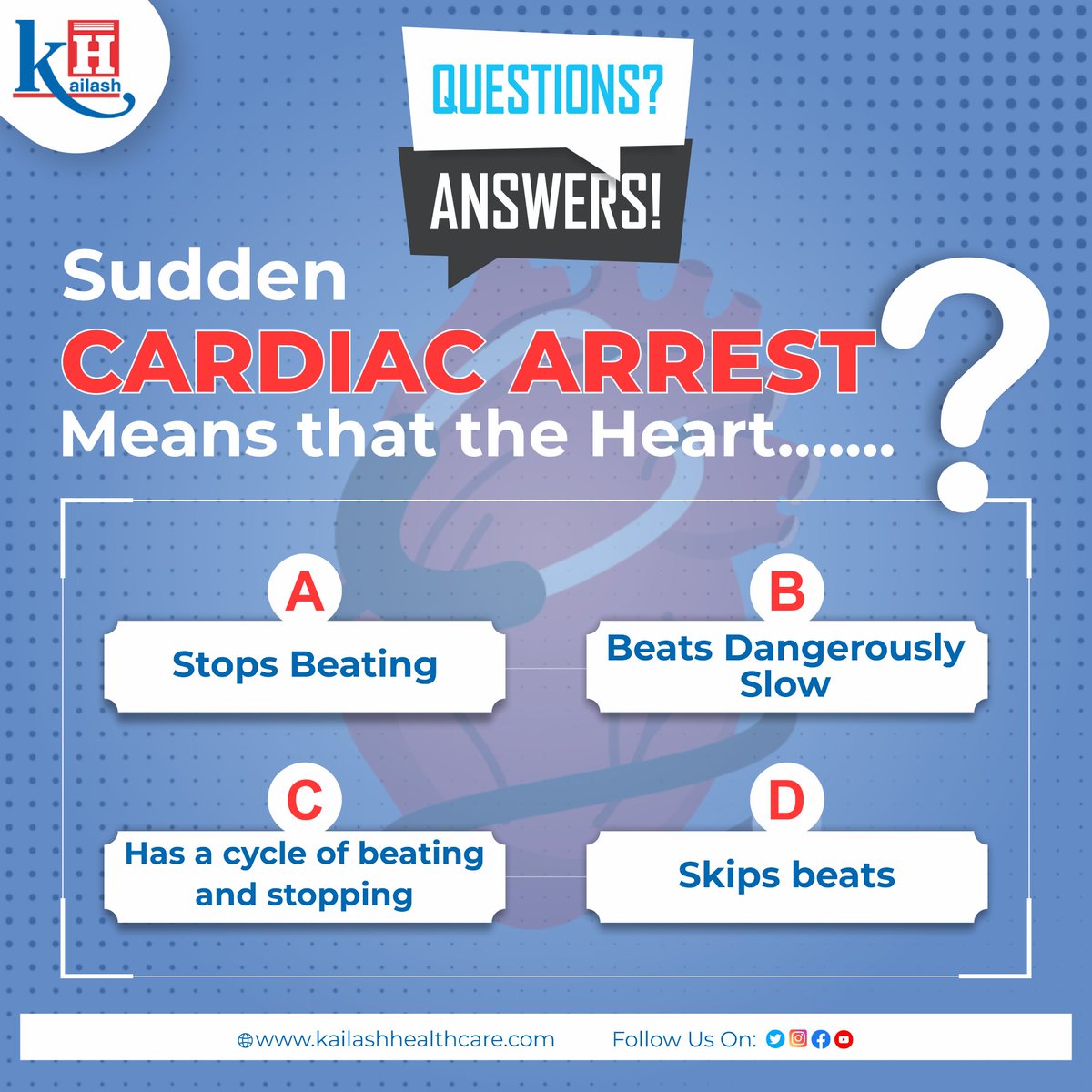 What does a Sudden Cardiac Arrest seem like? Think wisely and answer!
Share your answers in the comment below👇

#healthquest #Cardiacarrest
