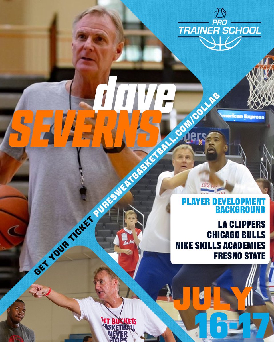 .@dave_severns brings over 44 years of coaching experience to Pro Trainer School this summer! We cannot wait to listen + learn from his 14 years in the NBA as the Director of Player Development for the LA Clippers and Chicago Bulls. 📆 July 16-17 🎟️ hubs.li/Q02wlJjm0