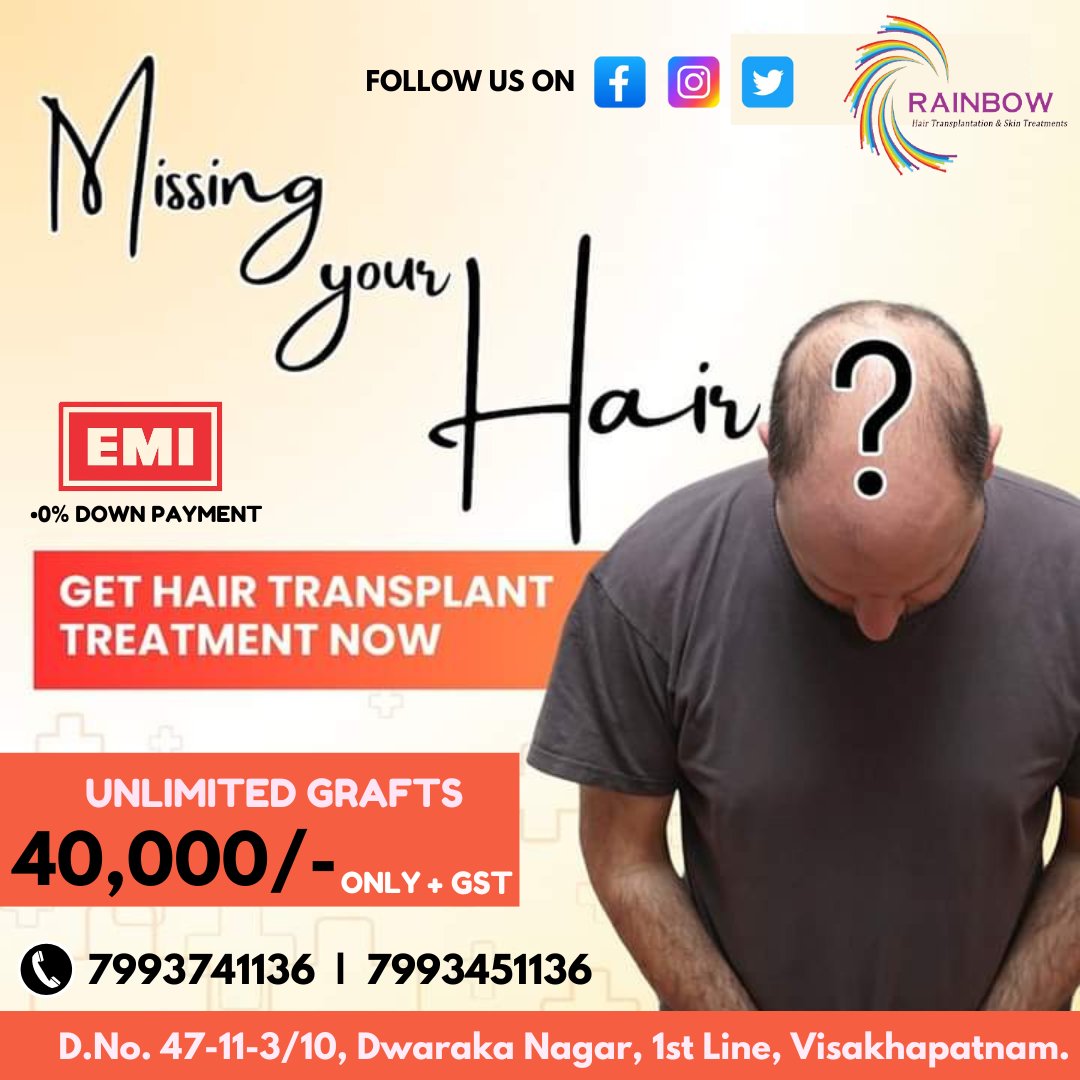 Restore your confidence with our cutting-edge hair transplantation procedures. Get an unlimited number of hair grafts for an affordable price of ₹40,000 plus

Visit or call on 7993451136/7993741136

#hairtransplant #hair #haircare #hairtreatment #hairrestoration #hairclinic