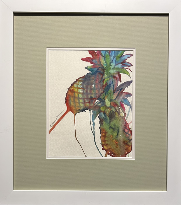 Gilly Gobinet (Antigua/Barbuda) - Signed, Original Watercolour - Pineapples. Listed eBay ebay.com/itm/3259936580… #art #fineart #artforsale #artcollector #artdealer #artgallery #toronto
