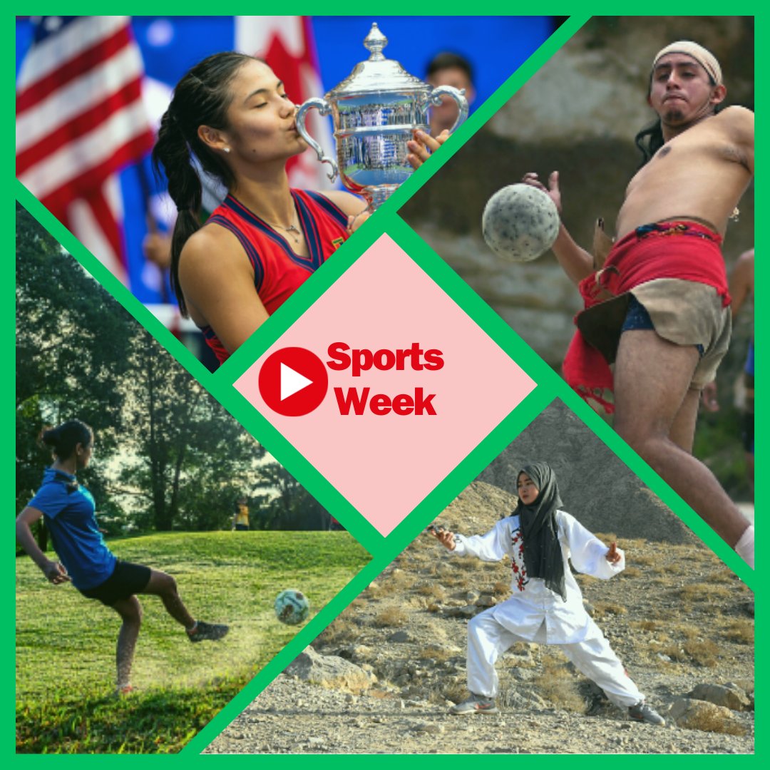 🌟 Sports Week! 🌟
Come watch and read our favourite environmental reports of the past 4 years. Learn about hip ball, footgolf, tennis star Emma Raducanu and more!

#elt #esl #learnenglishonline #sportsweeks