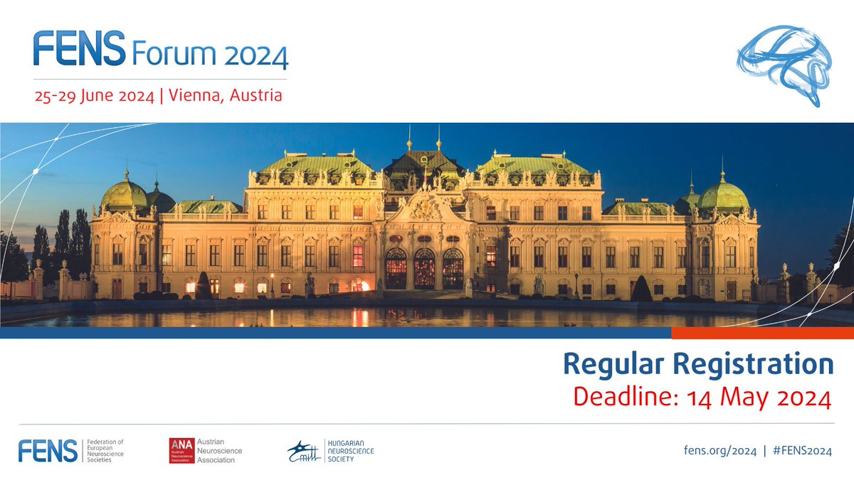 The regular registration for #FENS2024 closes in one week! 🧠 Secure your spot by 14 May! Don't miss Europe’s largest #neuroscience congress and its exciting programme and networking opportunities! 🎉 Learn more and register: loom.ly/6POICN8 @AustrianNeuros1