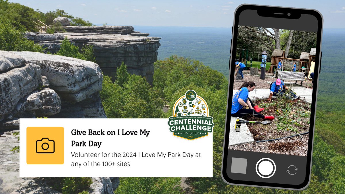 Thank you so much for joining us last Saturday and taking care of the parks and historic sites in your community. Be sure to cross this Centennial Challenge mission off your list in the @Goosechase app and get one step closer to earning rewards. parks.ny.gov/100/challenge/