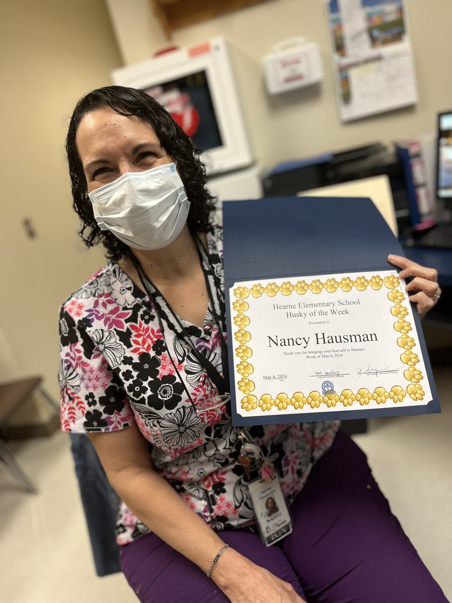 hearnehusky's tweet photo. Congratulations to our Huskies of the Week, Ms. Charlton and Nurse Nancy! Thank you for bringing your best selves to Hearne each day! We appreciate you! #HuskiesLEAD https://t.co/Lcd35bCjJS