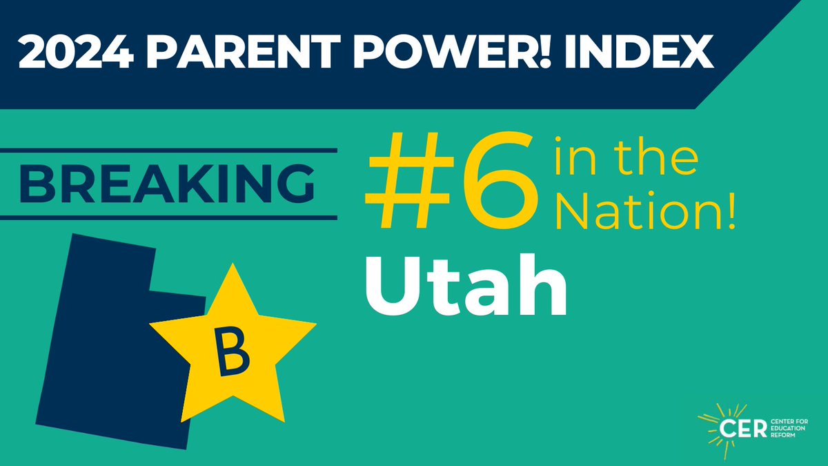 Sending ripples across the Great Salt Lake, Utah’s ongoing expansion of opportunity, while giving schools the freedom to innovate, is making its mark for more parents. #PPI24 #ParentPower
parentpowerindex.edreform.com

@GovCox
@DicksonSyd