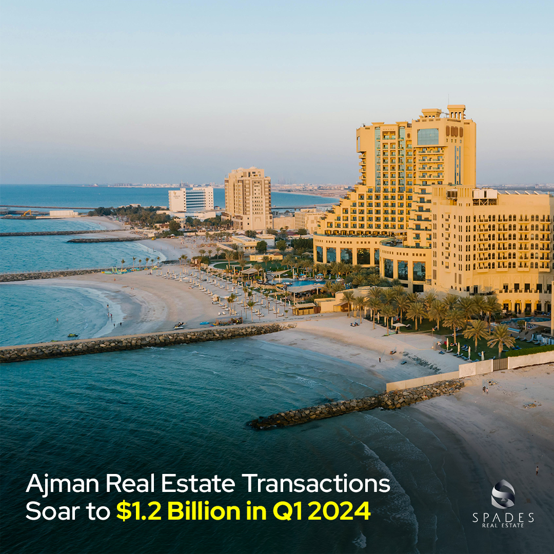 Ajman's real estate transactions have skyrocketed to $1.2B in Q1 2024! That's a whopping 26% increase from last year!

Read more: spadesre.com/ajman-real-est…

#spadesre #ajmanrealestate #investment #property #growth #UAE