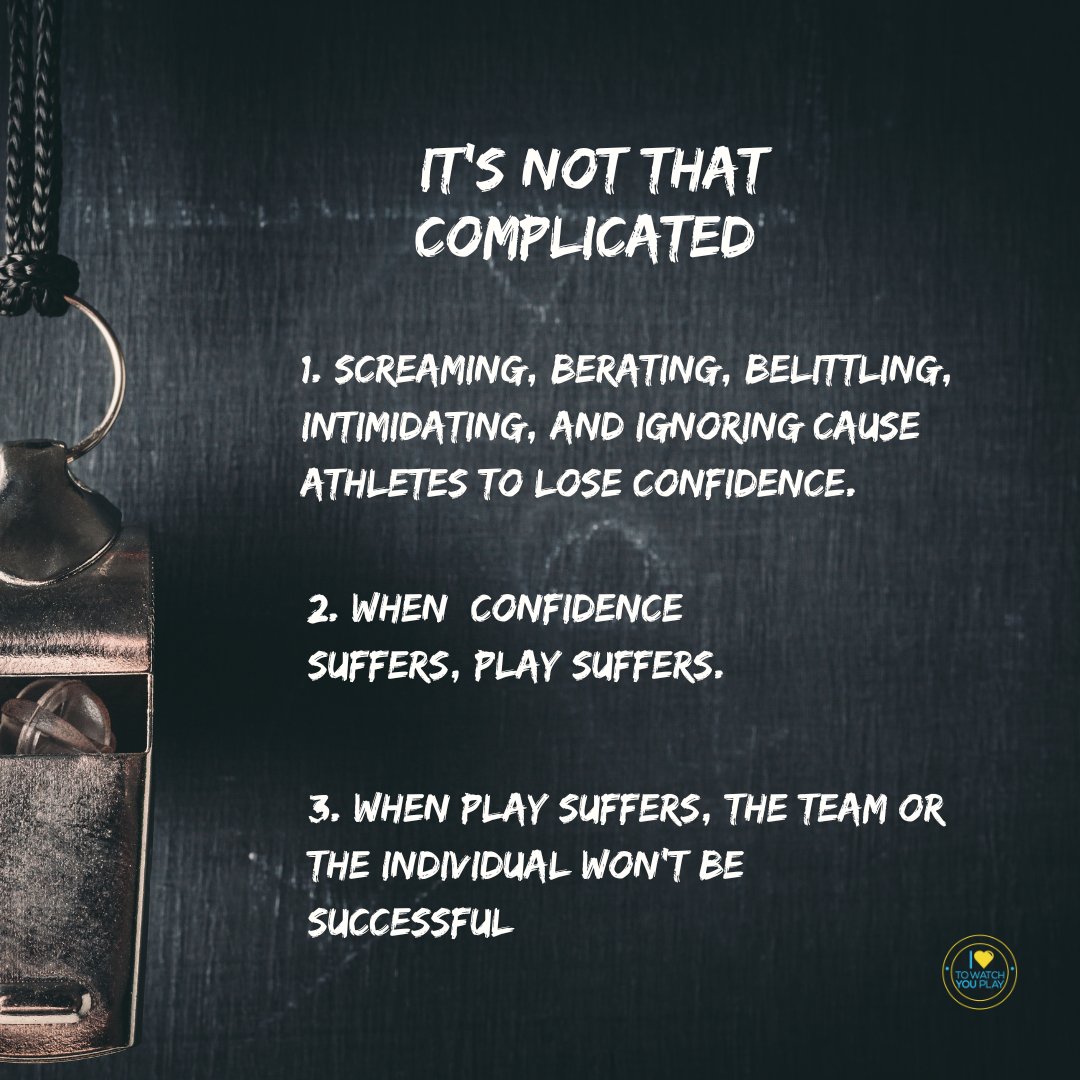 So why, then, do so many coaches and parents resort to these tactics? Short term you may see a result - activating the fight-or-flight. But long-term, it erodes trust, and it's not just detrimental to confidence, play, and team success but to our children's mental health.…