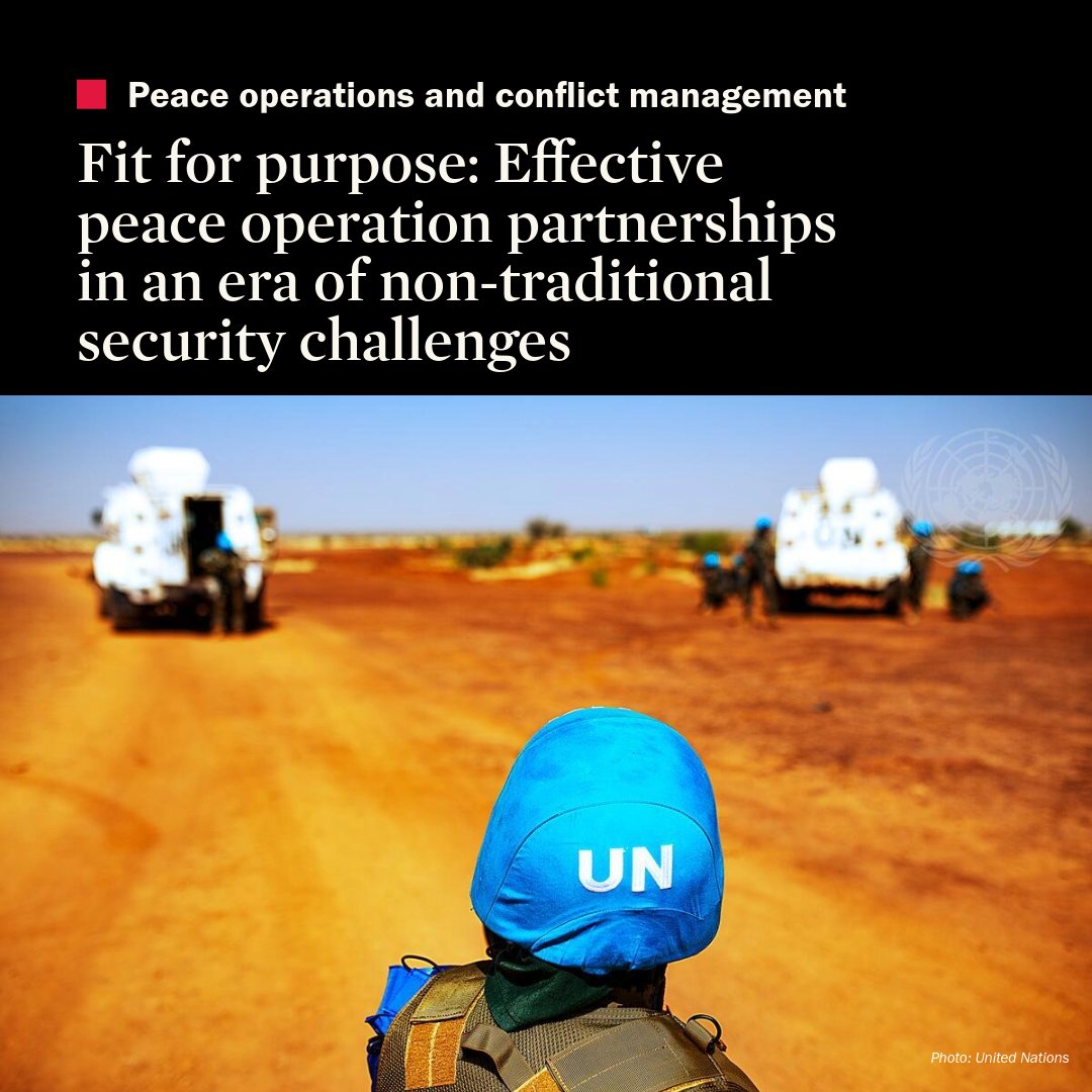 There is a growing trend to address non-traditional security challenges through multilateral #PeaceOperations. This report by @JairvdLijn looks at how multilateral peace operations relate to non-traditional security challenges. Full analysis ➡️ doi.org/10.55163/ZUSN4…