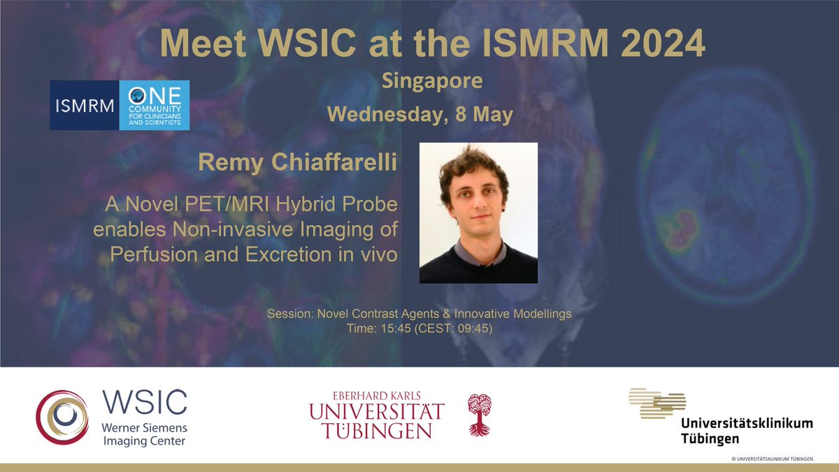 Catch us at the #ISMRM2024 in Singapore! 🇸🇬

We look forward to Remy's talk  tomorrow! (15:45, GMT +8)

#MRI #PET #Hybrid #Probe
#NonInvasive #Imaging
