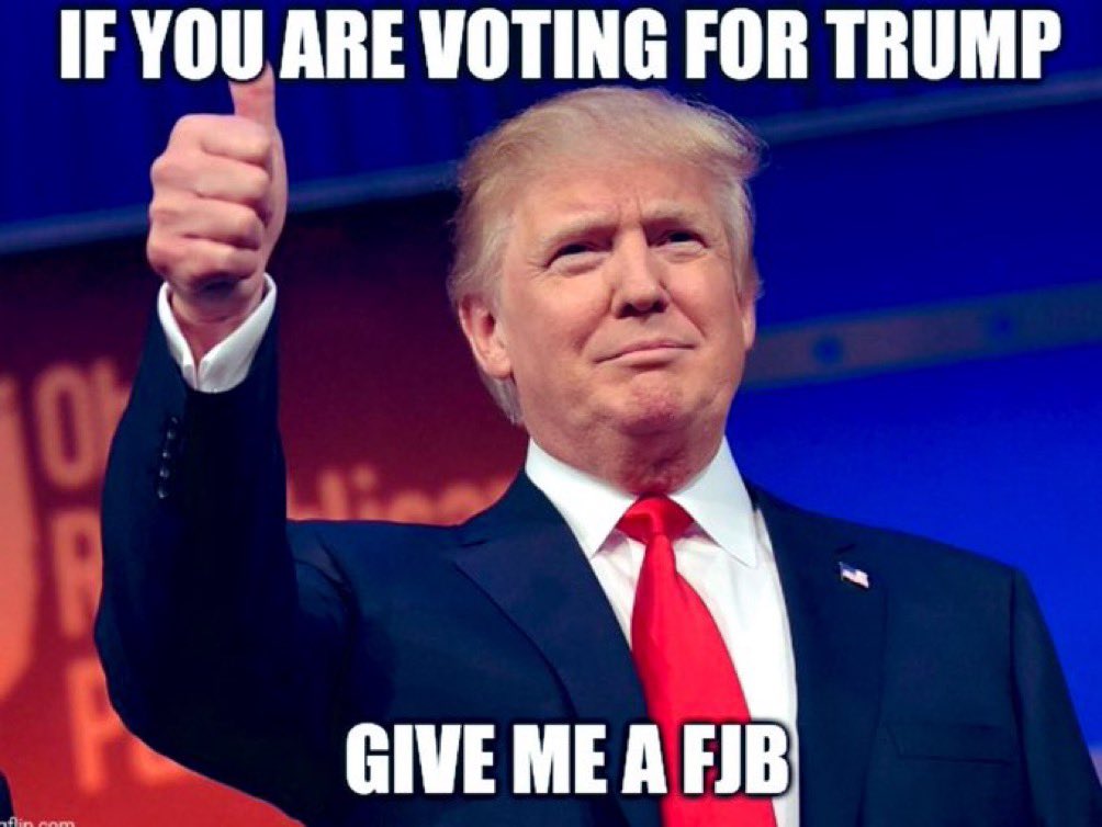 I will be voting for President Trump! #FJB