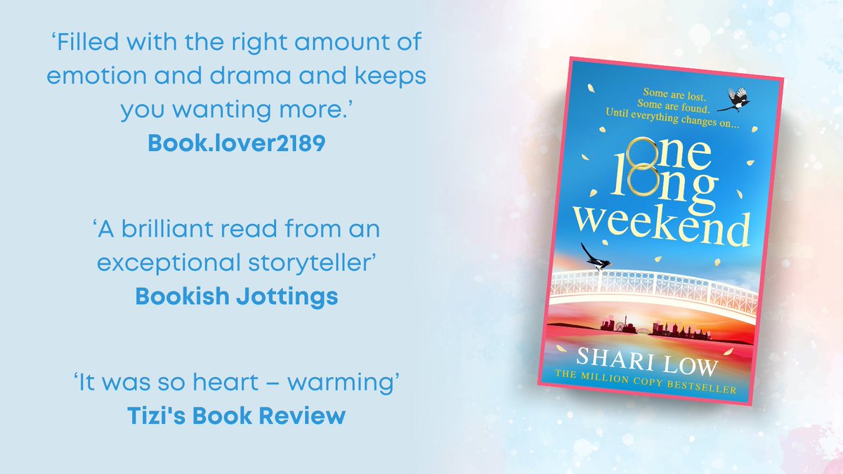 Thank you to @BookishJottings, @Tiziana_L and Book.lover2189 for their recent reviews on the #OneLongWeekend by @sharilow #blogtour. Buy now ➡️ mybook.to/OneLongWeekend…