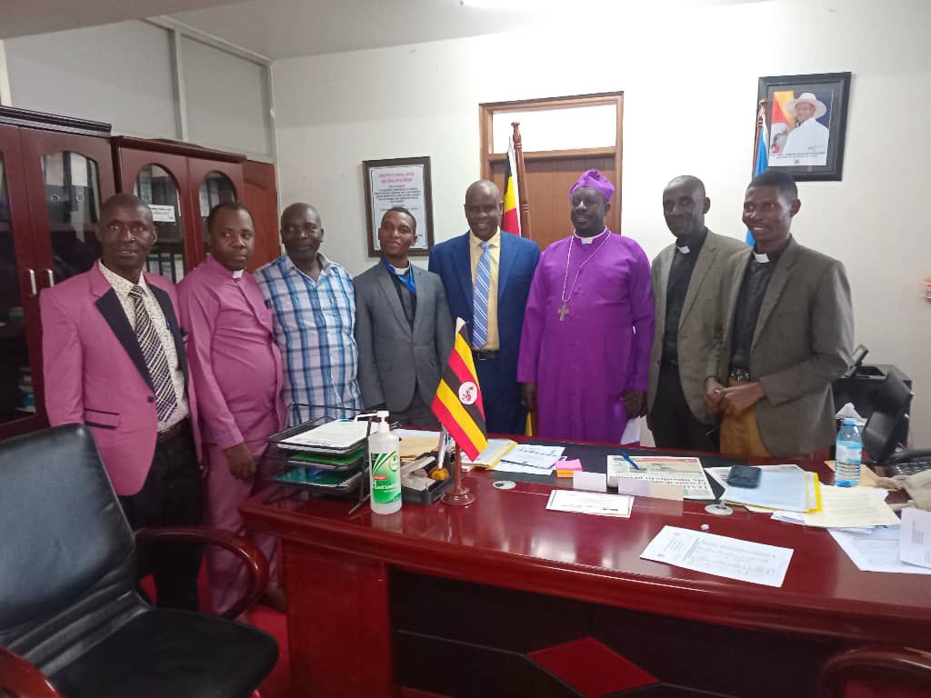 This afternoon at our office,we welcomed Bishop Rt Rev Turyasingura Lauben & other church leaders We discussed matters concerning our young people. I thank You man of God for checking on us. @Mglsd_UG.