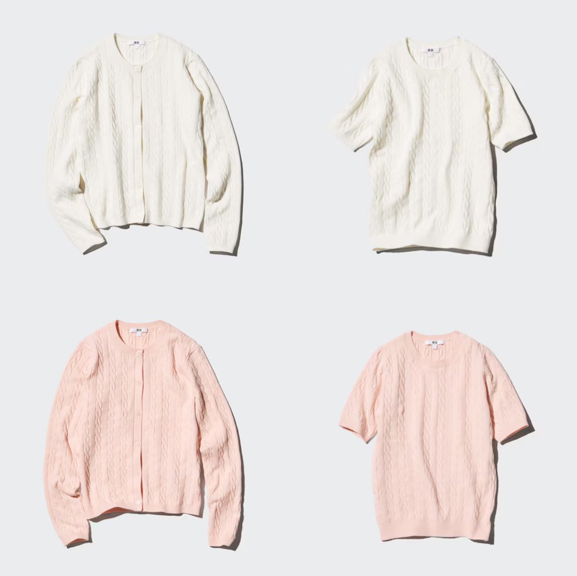 【専用】ケーブルクルーネックカーディガン え、UNIQLOから発売予定の【ケーブルクルーネックカーディガン】と