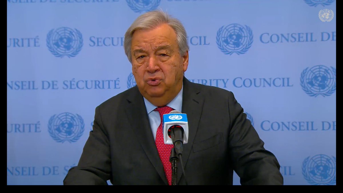 #Gaza: 'The closure of both the Rafah and Karem Shalom crossings is especially damaging to an already dire humanitarian situation. They must be re-opened immediately...just to give an example, we risk running out of fuel this evening' - UN chief @antonioguterres