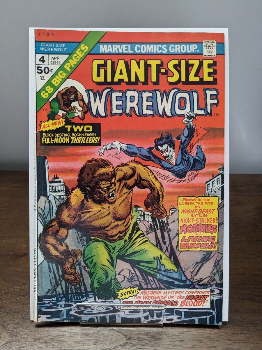 Giant-Size Werewolf #4 First battle of Werewolf By Night vs Morbius

🚨 $0.99 Auction ➡️ ebay.ca/itm/1350405209…

#comic #comics #comicbook #comicbooks #Marvel #MarvelComics #eBay #ebayfinds #ebaydeals #collection #collect #collector #collectables #tuesdayvibe
