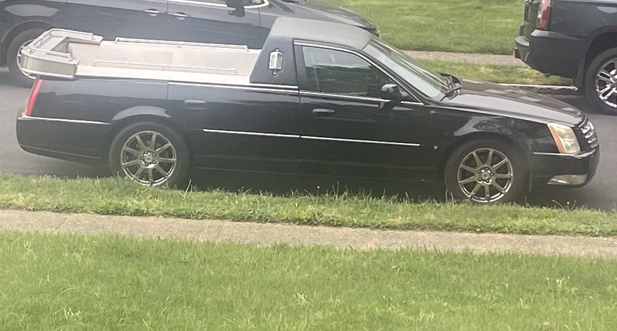 When anyone asks me what Delco is, I’m just gonna show them this picture of a convertible hearse that someone drove to a children’s baseball game last weekend.