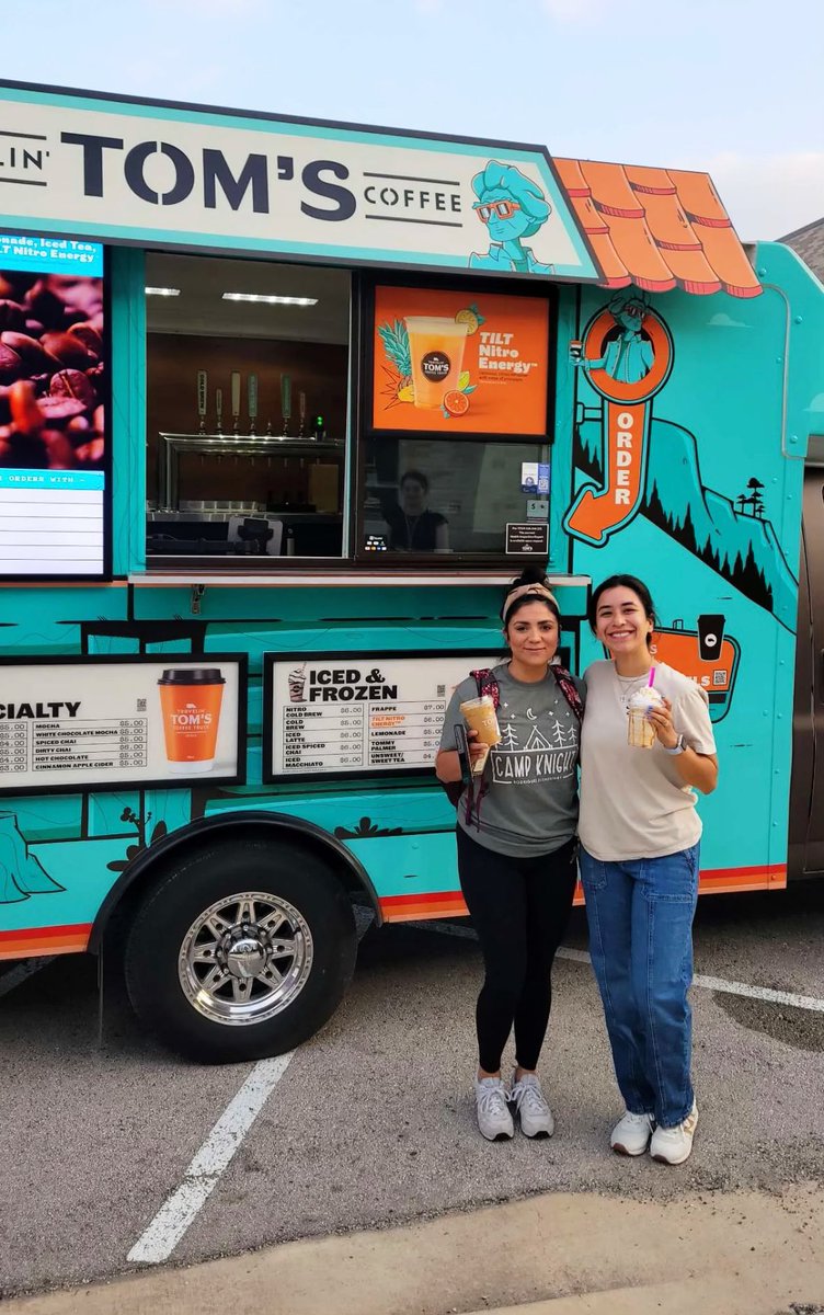 We started day 2 of teacher appreciation week with a cup of gratitude for our amazing educators! ☕️🧋

Thank you to our Knight community for sponsoring Travelin’ Tom’s Coffee Truck this morning! 😊💜