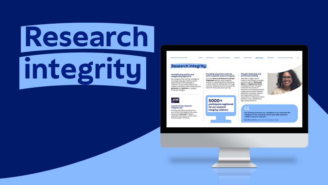 Research integrity is central to our publishing. Learn how we're upholding the integrity of the scholarly record and facing evolving challenges, like the rise of paper mills & the advent of AI, in our latest Independence with Impact report: ow.ly/nh8K50Ryq2I