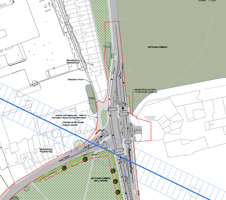 Developer planning roundabout & zebras at jct of Carshalton Road & Goat Road to cope with lorries serving proposed mega-sheds on Willow Lane told by @Merton_Council & @SuttonCouncil to use less elegant & more cluttered traffic lights & multiple pedestrian crossings option instead