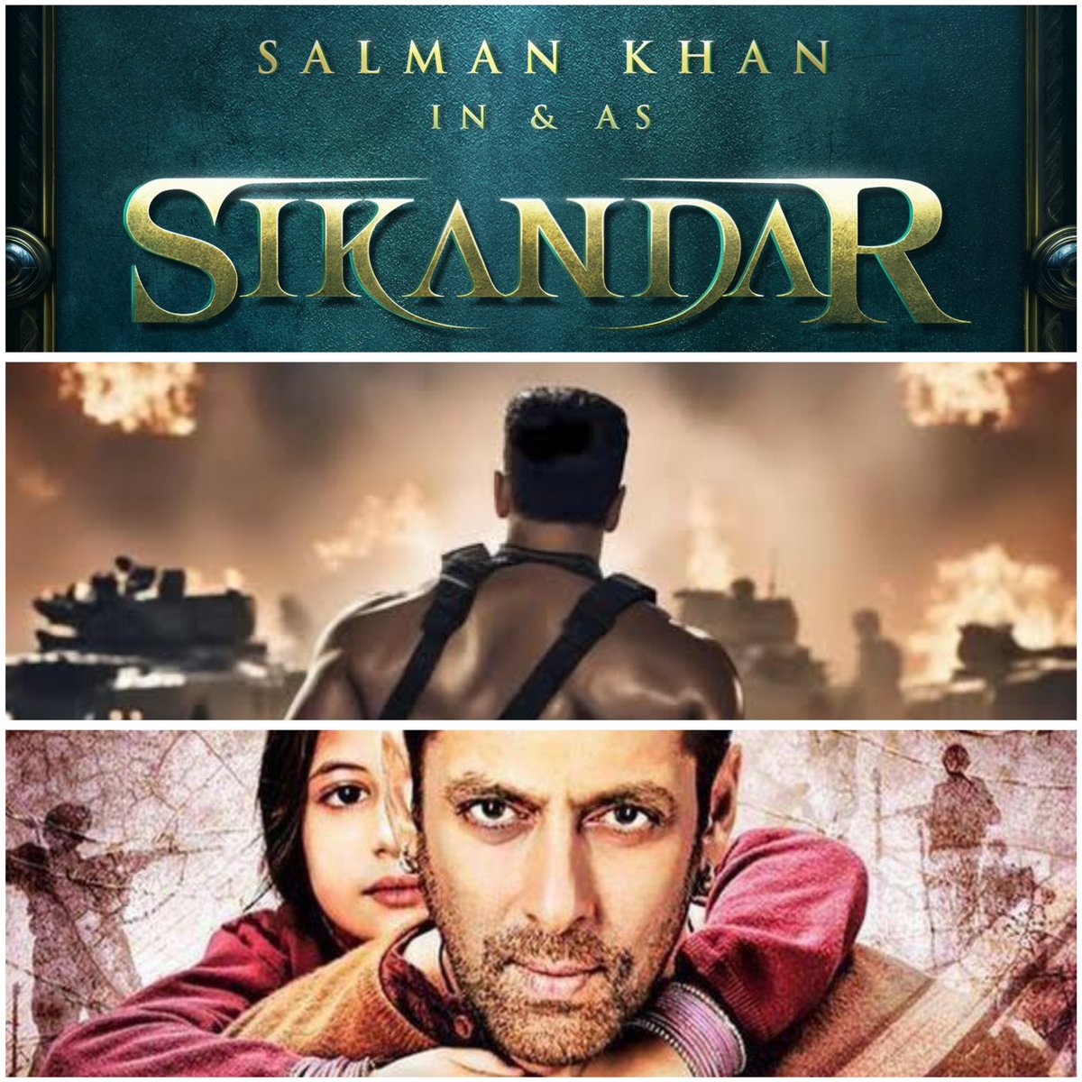 What's your take on #SalmanKhan's powerhouse lineup:

#Sikandar
#TheBull
The Blockbuster return of #BajrangiBhaijaan ? 🤔🎬

#ExcitedMuch ??