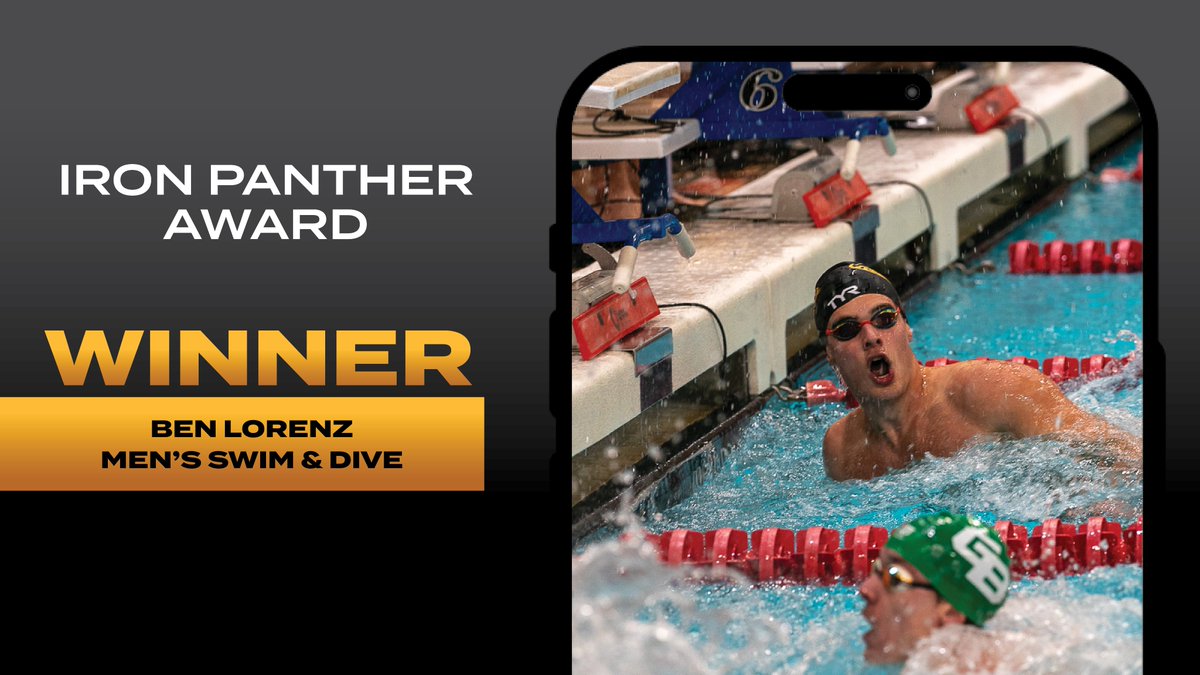 Our Men's Iron Panther Award Recipient is Ben Lorenz of @mke_swimdive. 💪 #GoldenPanthers2024 | #ForTheMKE