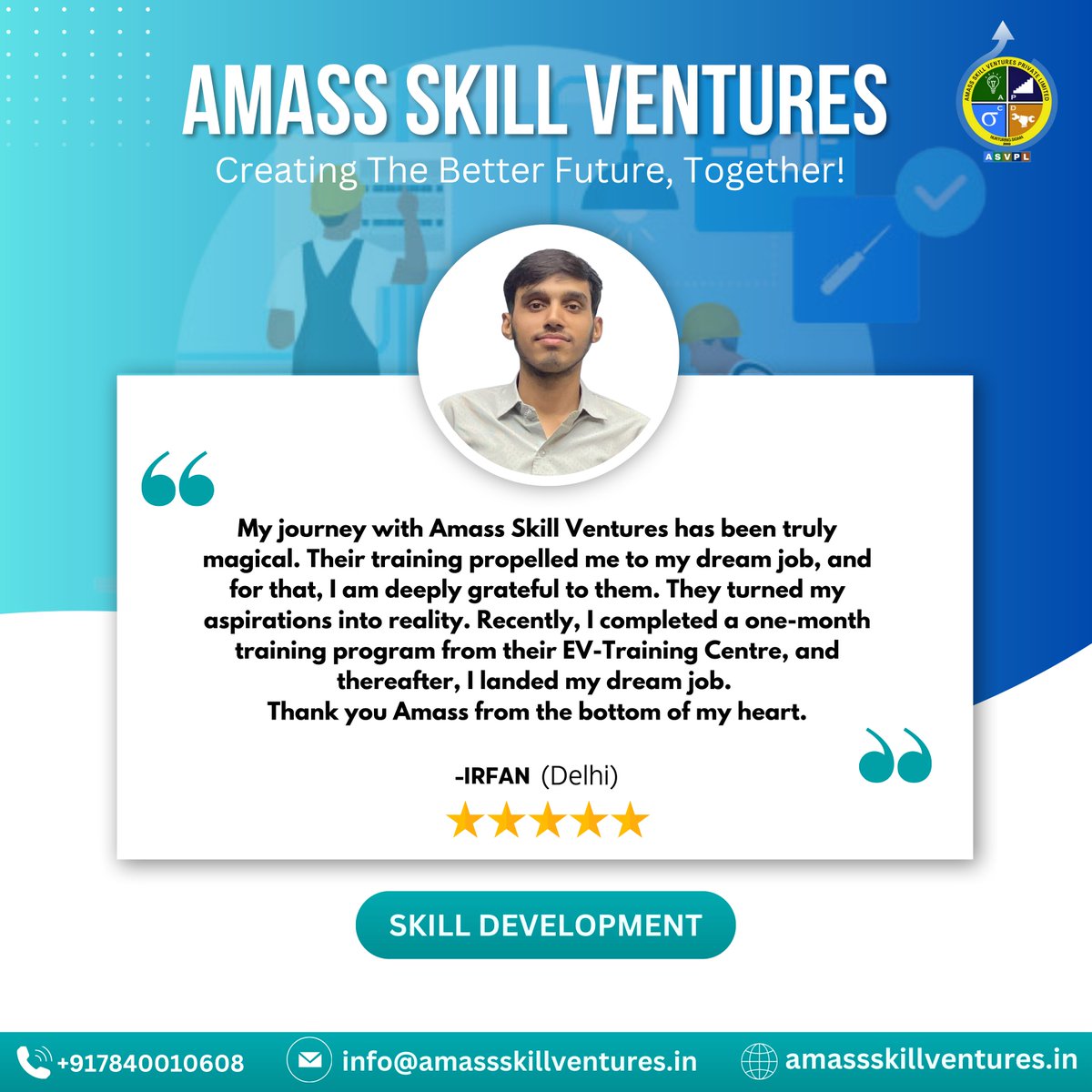 Transform your career with Amass Skill Ventures! 🚀 Our training programs make dreams come true. Join us now! #AmassSkillVentures #CareerTransformation #DreamJob
#AmassSkillVentures #CareerTransformation #DreamJob #TrainingPrograms #CareerDevelopment #SuccessStory