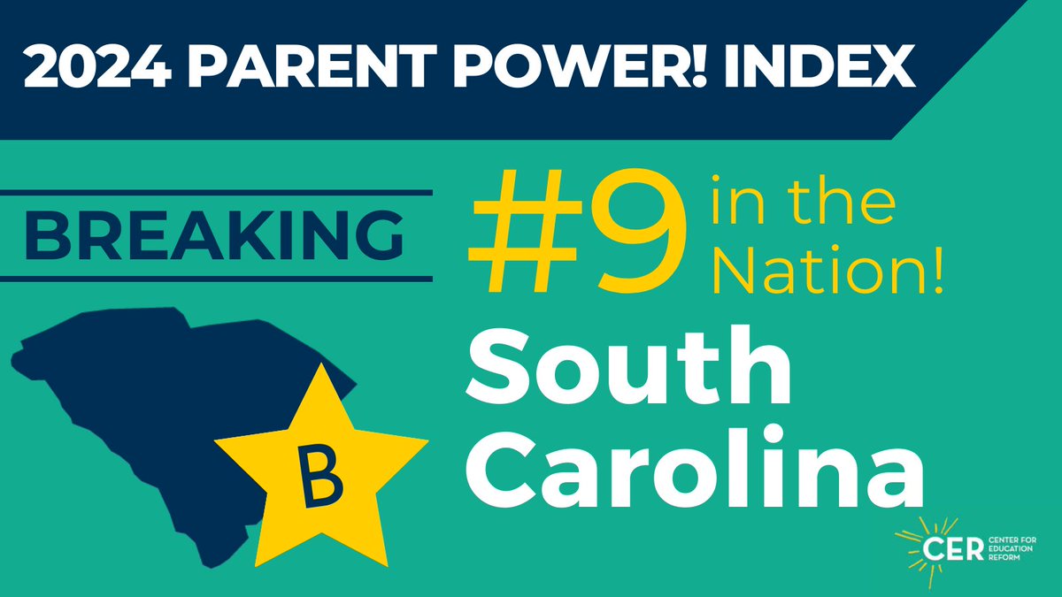 This fast growing state is on track to becoming a top tier state for education opportunity and innovation. #PPI24 #ParentPower
parentpowerindex.edreform.com

@henrymcmaster
@scgovernorpress
@ellenfored