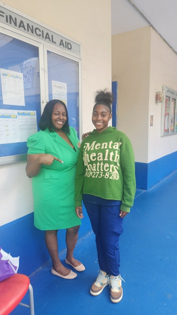 Increasing awareness of the many school & community-based resources available during #MentalHealthAwarenessMonth. Thank you @MNW_Bulls1955 for the collaboration with Ms. Johnson-Collins, mental health coordinator - together supporting student's well-being. #YourBestChoiceMDCPS