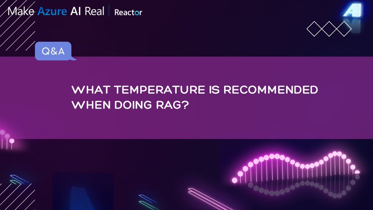 What temperature is recommended when doing RAG? youtube.com/watch?v=XPpGSj… @ch9