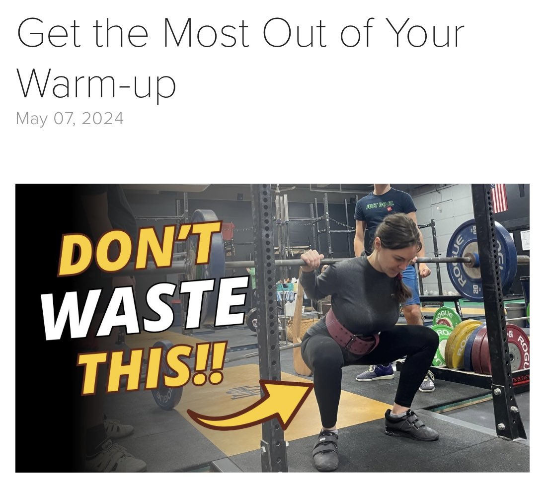 Get the Most Out of Your Warm-up | Tuesday’s article is up. @SS_strength Click here to read: testifysc.com/articles/get-t…