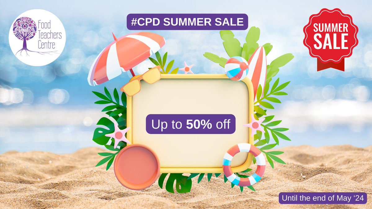 It’s the @FoodTCentre SUMMER SALE! 25% off – Recipe led, Affordable foods, Food safety refresh, AI 30% off – Foundations, Duo 50% off – GCSE boost, food science, Vegan, FAST, Top marks H&C, Food safety Book now & use later / Ends 31/5/24 Details⤵️ dropbox.com/scl/fi/8ukonqh…