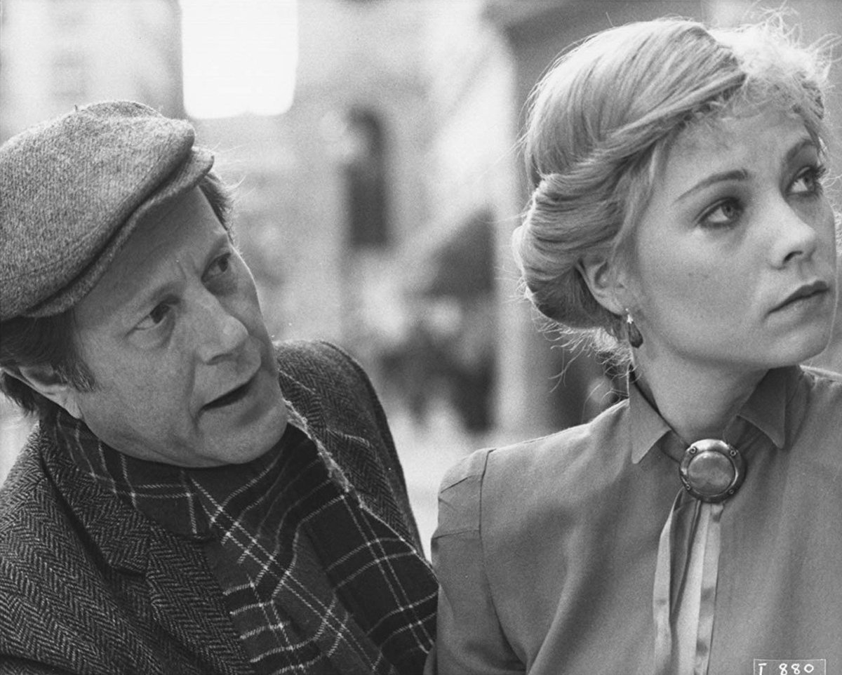 Nicolas Roeg and Theresa Russell during the production of BAD TIMING (1980).