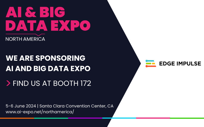 Excited to announce @EdgeImpulse as Platinum Sponsor for AI & Big Data Expo! Learn about their cutting-edge AI platform for edge devices. 🎤 Catch Brandon Shibley's talk at 10:35am. 📍 Booth #172 Don't miss out, register your pass to the event: ai-expo.net/northamerica/t… #edge #ai
