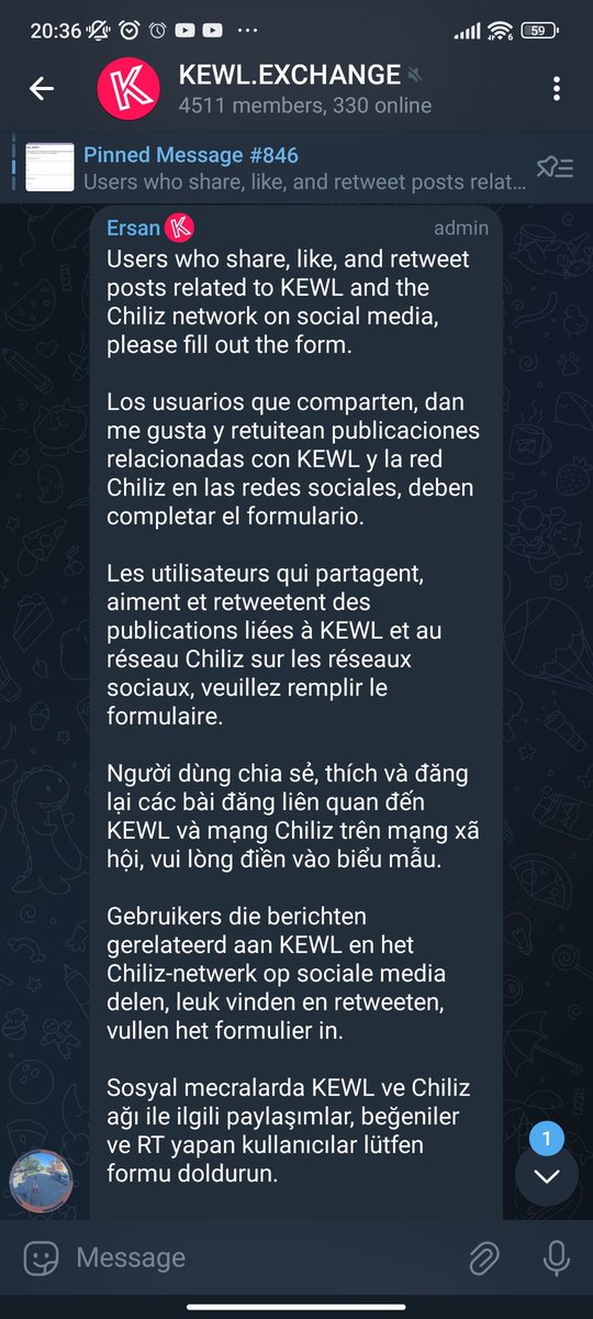 KEWL chilizchain đang khuyến khích người dùng chia sẽ về chiliz để nhận phần thưởng. Đây cũng là 1 cách hay để chilizchain được đẩy mạnh đợt euro này. Điền form để được nhận quà khi chia sẽ chilizchain
docs.google.com/forms/d/e/1FAI…