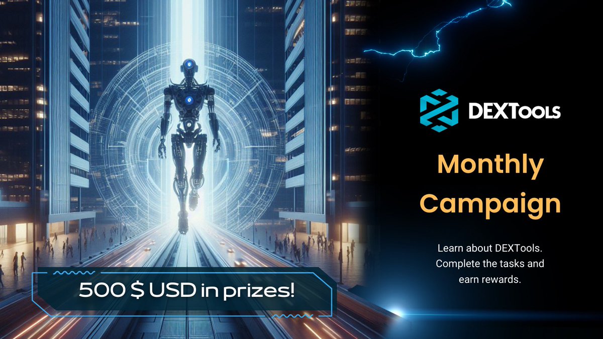 We are delighted to announce our Monthly Campaign on @Galxe! Join for a chance to win a share of $500 in prizes! 💰🎁 HOW TO PARTICIPATE: 1) Repost & Like. 2) Join our Campaign here: app.galxe.com/quest/DEXTools… 3) Complete the tasks and earn rewards! 🗓 May 7-June 1