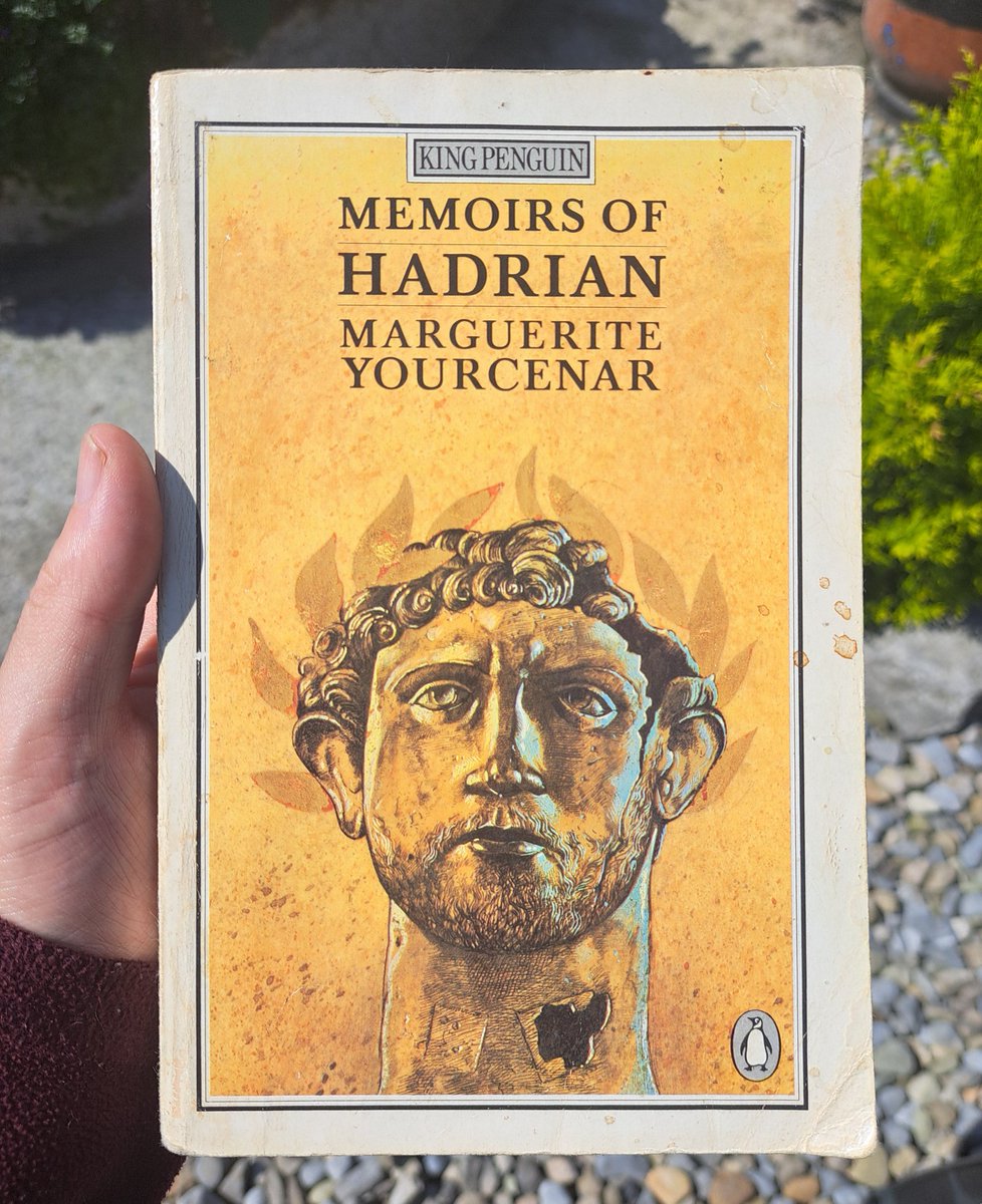Memoirs of Hadrian by Marguerite Yourcenar. I'll praise and recommend this work as long as I breathe. It's interesting that Penguin had a series of literary works under the banner of 'King Penguin.' Well put together editions with a sturdy yet flexible spine.
