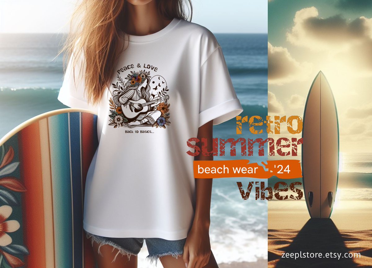 Peace & Love - Retro Summer Girl Tee at zeeplstore.etsy.com 
#TravelTuesday #PositiveVibes #PositiveVibesOnly  #Peace #love #Retro #SurfCity #sunnyday #beautifulgirl #70swoman #trendy #chill #classicrock  #retrosummer