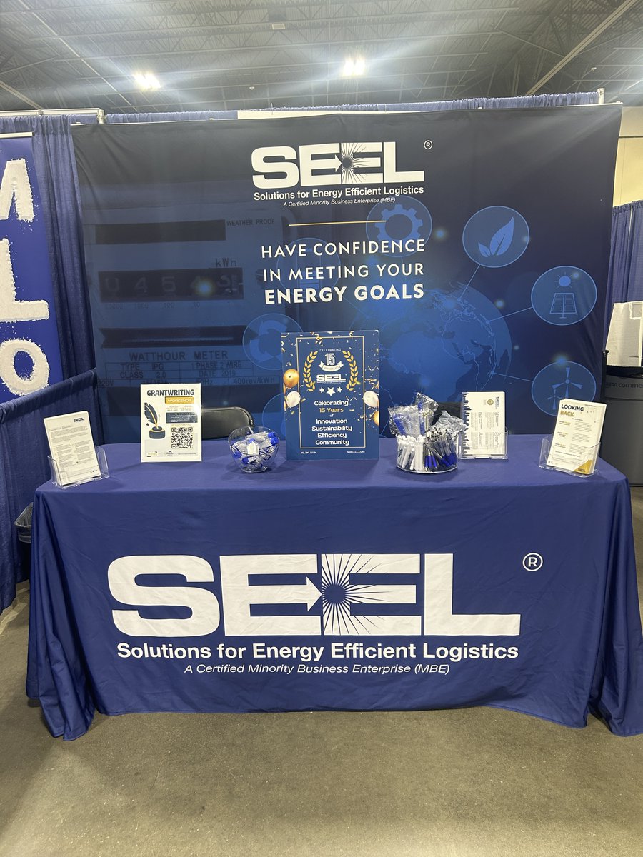 #HappeningNow Come and stop by SEEL's booth at the 2024 Michigan Energy Efficiency Conference hosted by DTE Energy and The Engineering Society of Detroit! Don't forget to ask about our upcoming grant writing workshop! #EnergyEfficiency #GrantWriting #FundingSuccess #Innovation