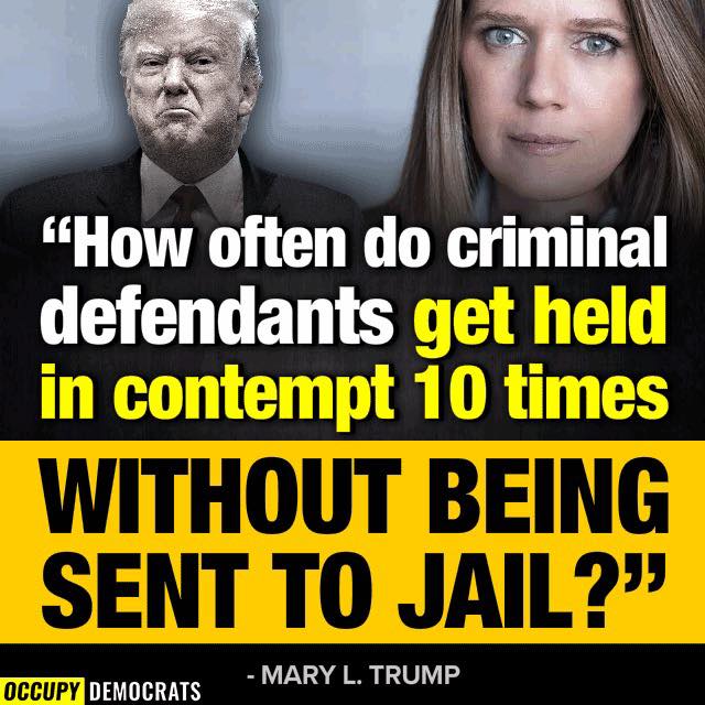 Trump brags he’ll go to jail rather than comply with gag order It’s BS as usual He’s such a coward he’ll never buck tough judge Merchan TFG is getting special treatment 10 contempt convictions is enough! #LockHimUp #ProudBlue #DemVoice1 #Fresh #DemsUnited politico.com/news/2024/05/0…