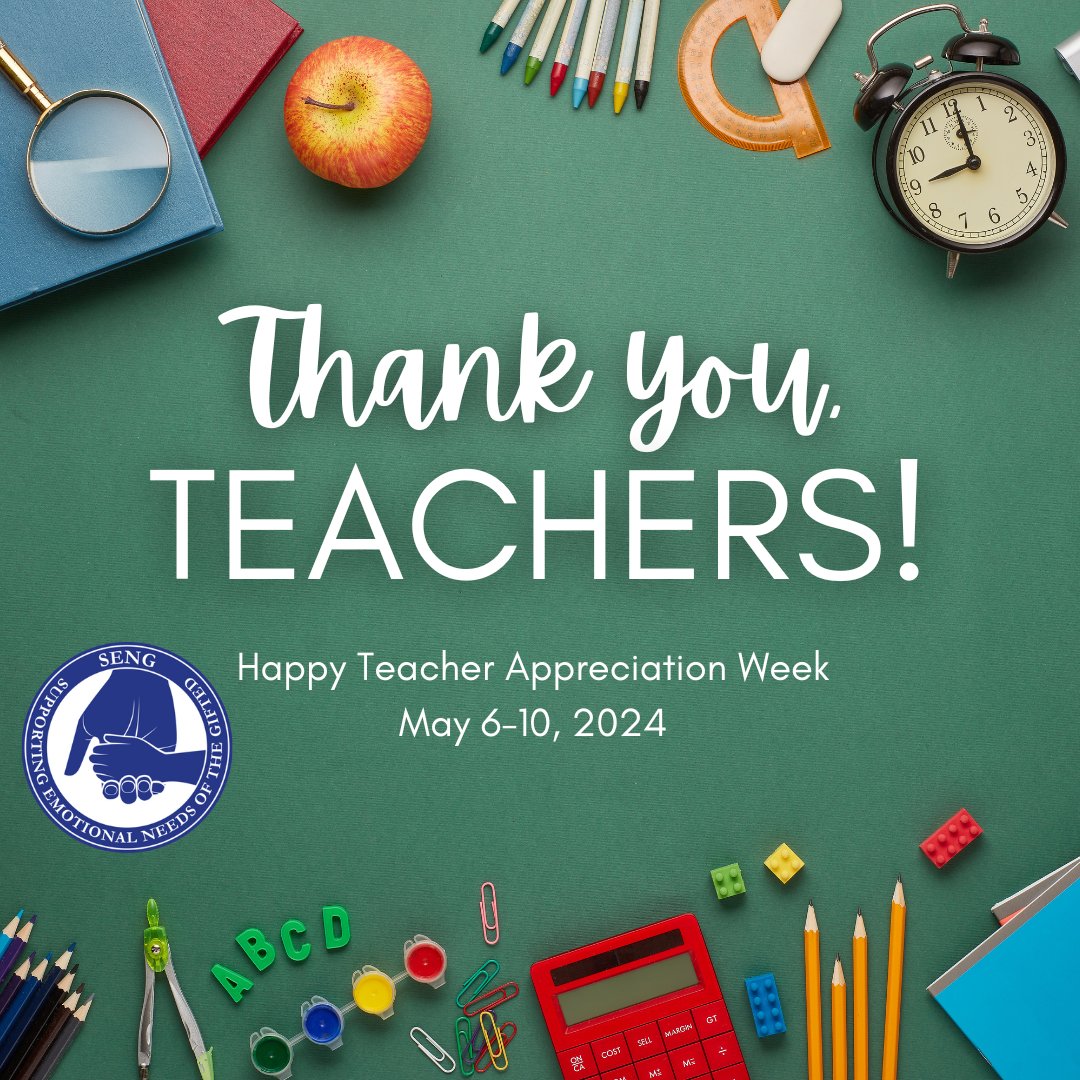 Happy Teacher Appreciation Week! Special thanks to the #gifted teachers that educate and guide our gifted learners. We see you and we appreciate you!
