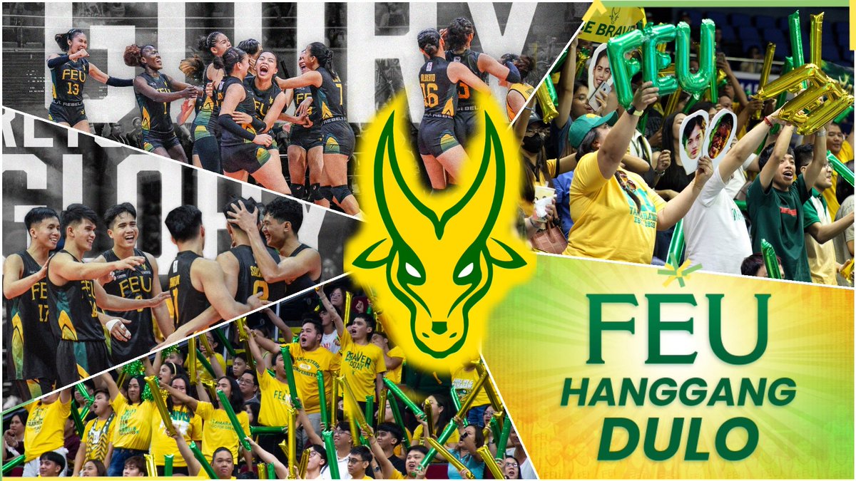 The fight for Men's 26th & Women's 30th ChamFEUnship continues tomorrow (last 🥇- S74 & S70, resp). Goodluck FEU Volleyball Teams! For the Green & Gold Community, all the best! Win or loose, 'we'll treasure within our hearts the FEU'🤘💚💛

#BeBrave
#FEUHanggangDulo
#UAAPSeason86
