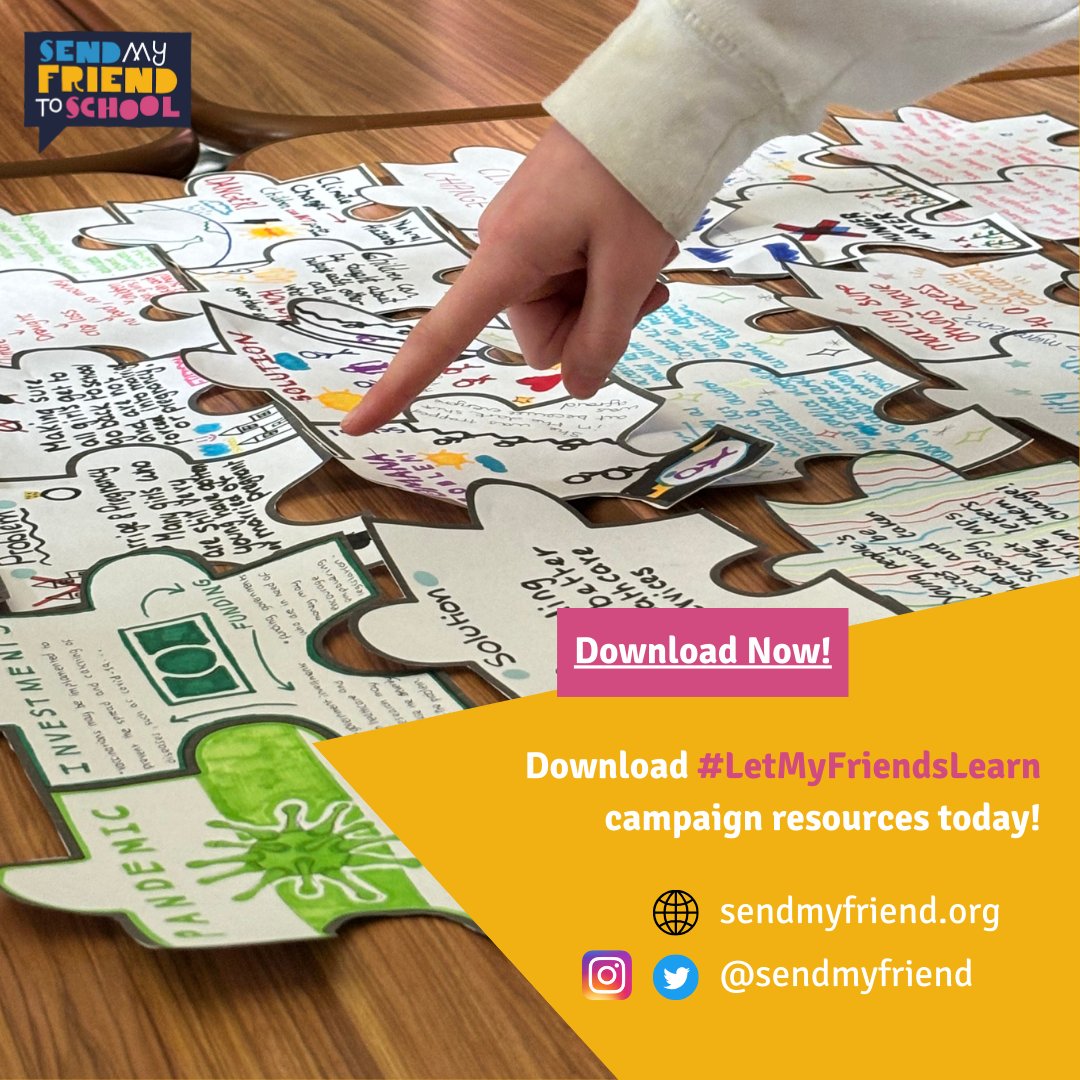 📢Join the #LetMyFriendsLearn schools campaign today! It's free, easy to run & supports students' understanding of #globaleducation, equipping them with the tools to make genuine change. 🌏📚✨ 👉Download the campaign pack sendmyfriend.org/download-pack/ #edchat #teachertwitter