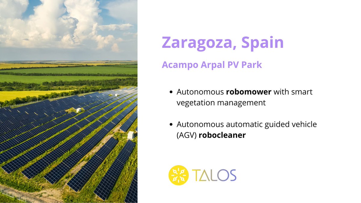 Operated and owned by @EdpRenewables, the Acampo Arpal PV Park is one of the #TALOS_eu's pilots.

Its structure includes one portrait and one axis-dual line tracker, featuring GCL bifacial dual glass panels.

Learn more: talosproject.eu/pilots/