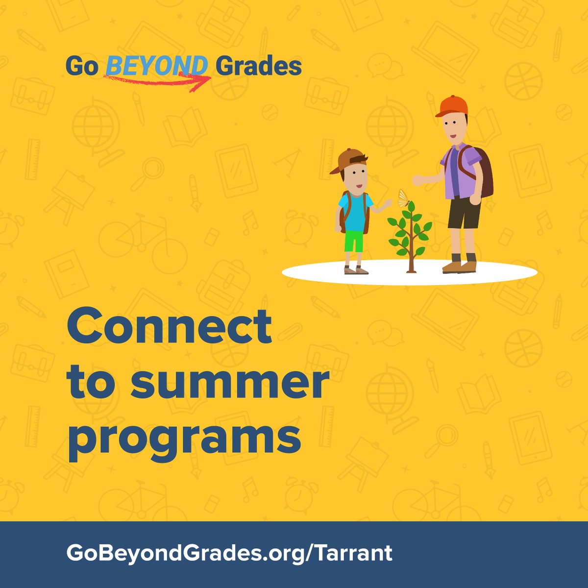 This summer, have fun AND support your child’s grade-level progress! Check out the Tarrant County Go Beyond Grades summer academic opportunities for your child. Get started at GBG Summer Opportunities (gobeyondgrades.org) #LetsGBGTarrant #GoBeyondGrades @BeALearningHero