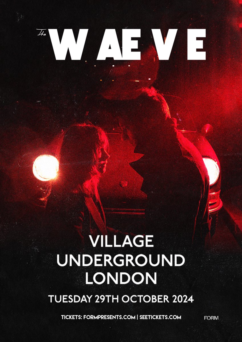 Village Underground, London. 29th October 2024. Tickets on sale 10am tomorrow: formpresents.seetickets.com/event/the-waev…