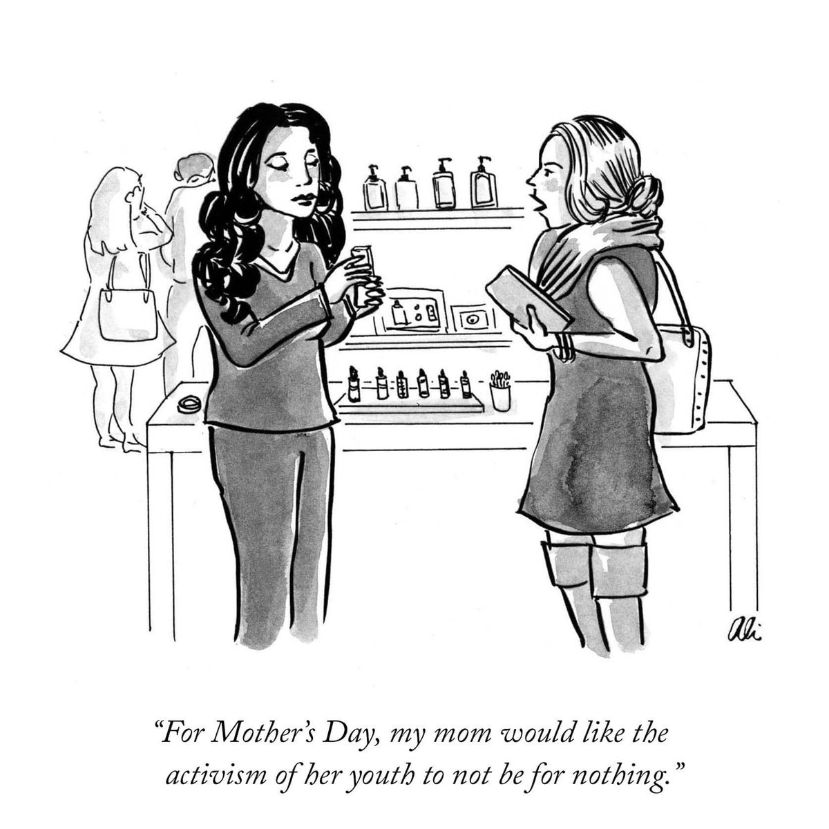 Cartoon by Ali Solomon. #NewYorkerCartoons
#MothersDay