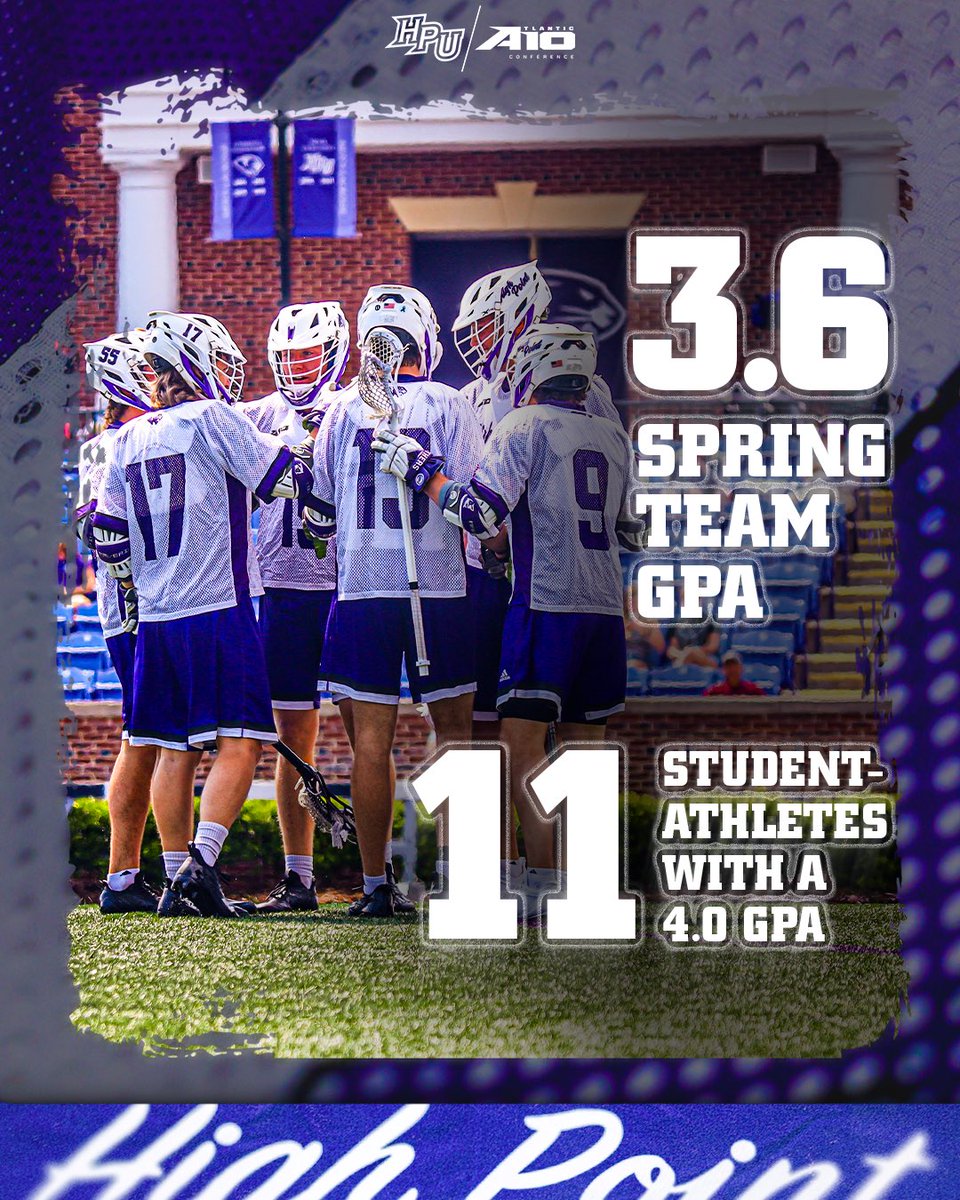 Got our grades back for the spring 👀 📚

The fellas CRUSHED IT 🔥

#GoHPU X #A10MLAX