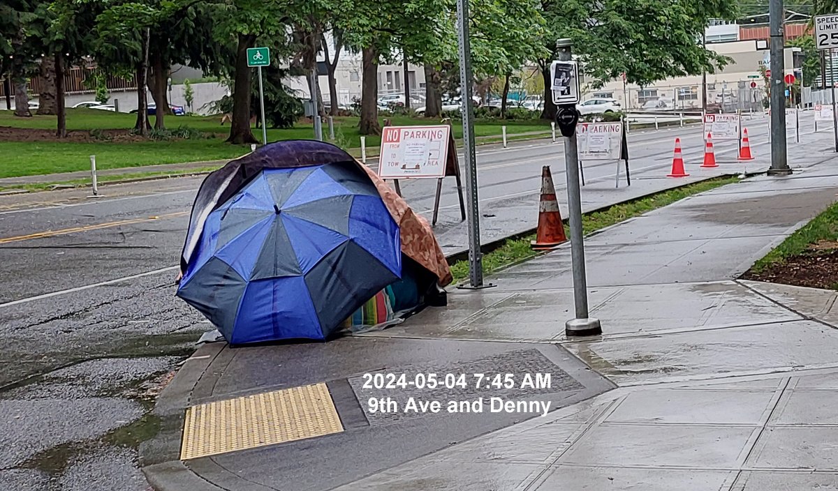 2024-05-04 7:45 AM,  9th Ave and Denny in #Seattle. @MayorofSeattle @SeattleCouncil @VisitSeattle