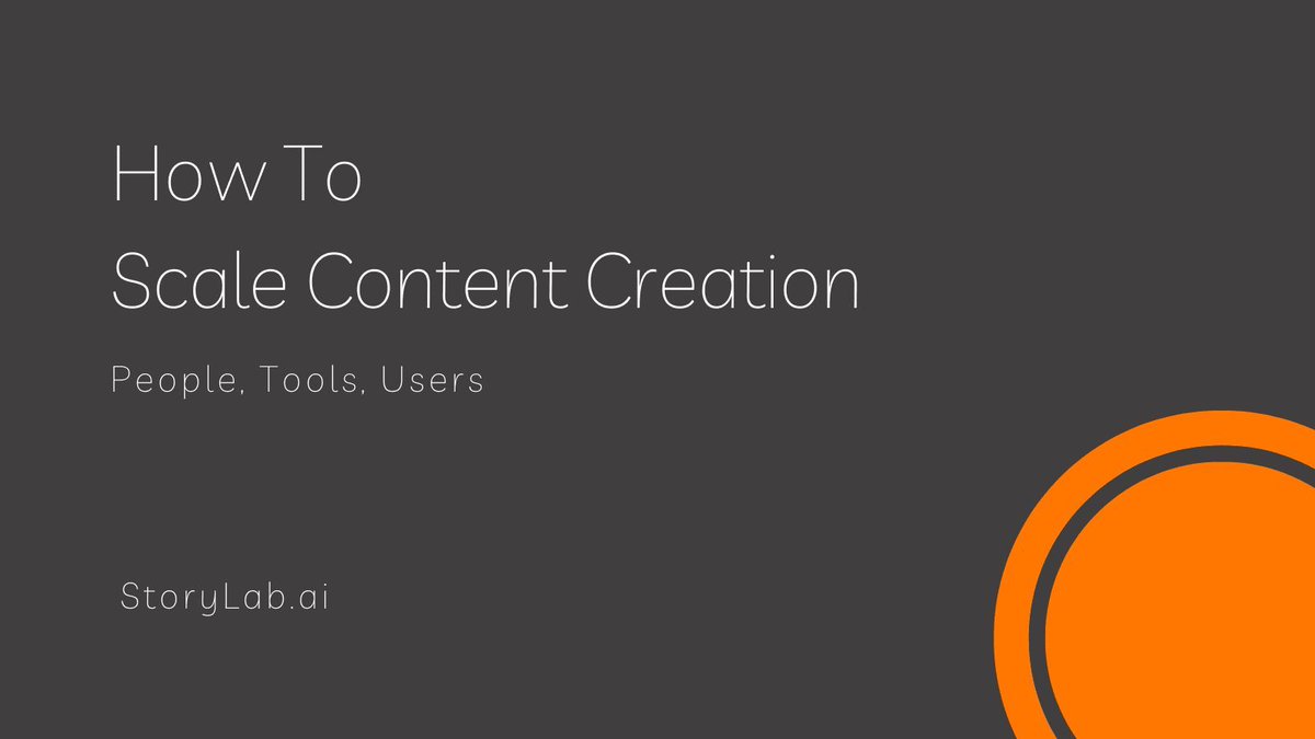 How To Scale #ContentCreation

[People, Tools, Users]

#ContentMarketing #GrowthHacking #Content buff.ly/39yETCS