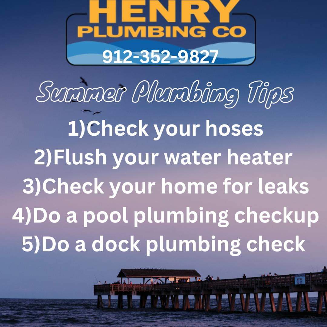 Is your home summer ready? We can help at 912-352-9827. 😎🏖🏡 #HenryPlumbingCompany #Summer #PlumbingTips